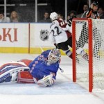 OH SNAP, WHAT A GOAL! Matt Hunwick dances by the defense and scores