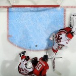 WASHINGTON, DC - FEBRUARY 26: Nicklas Backstrom #19 of the Washington Capitals scores a goal during an NHL game against the Carolina Hurricanes at Verizon Center on February 26, 2013 in Washington, DC. (Photo by Patrick McDermott/NHLI via Getty Images)