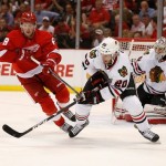 Justin Abdelkader has stepped up his game in these playoffs so far.
Photo by Gregory Shamus/Getty Images